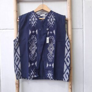 Vest Tenun Biru Dongker